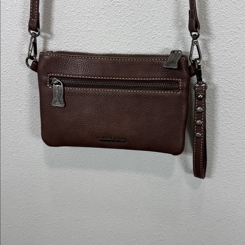 Trinity Ranch western Brown Patterned crossbody B… - image 4